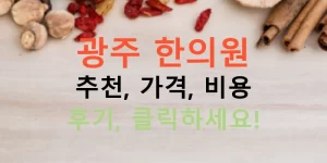 광주 한의원 추천, 가격, 비용 후기, 클릭하세요!