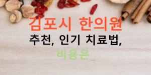 김포시 한의원 추천, 인기 치료법, 비용은?
