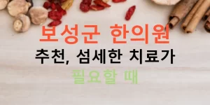 보성군 한의원 추천, 섬세한 치료가 필요할 때