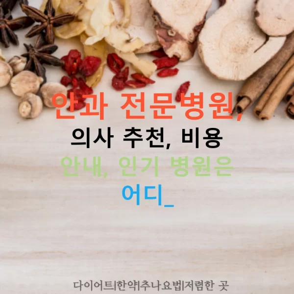 안과 전문병원, 의사 추천, 비용 안내, 인기 병원은 어디?