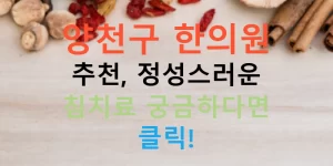 양천구 한의원 추천, 정성스러운 침치료 궁금하다면 클릭!