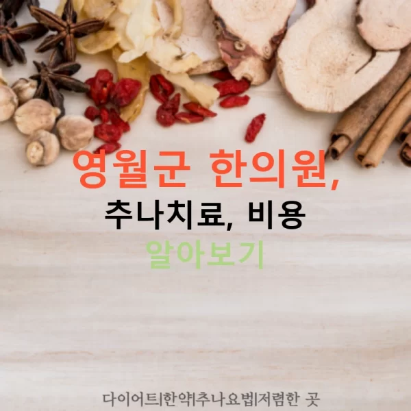 영월군 한의원, 추나치료, 비용 알아보기