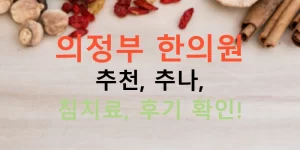 의정부 한의원 추천, 추나, 침치료, 후기 확인!
