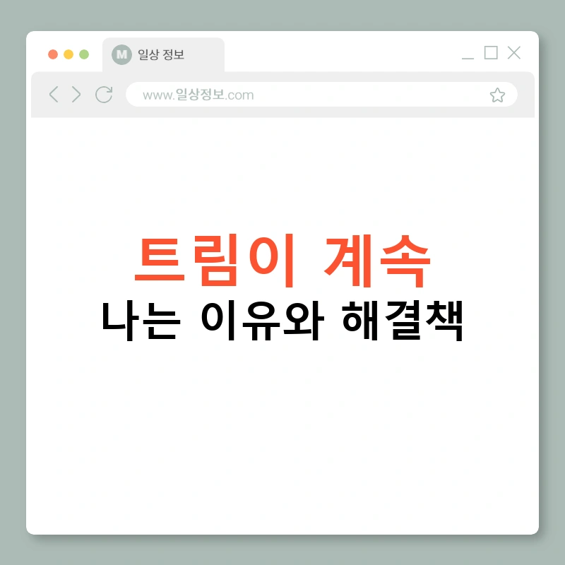 트림이 계속 나는 이유와 해결책