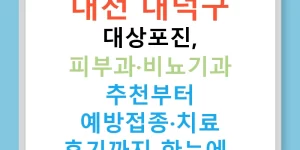 대전 대덕구 대상포진, 피부과·비뇨기과 추천부터 예방접종·치료 후기까지 한눈에!