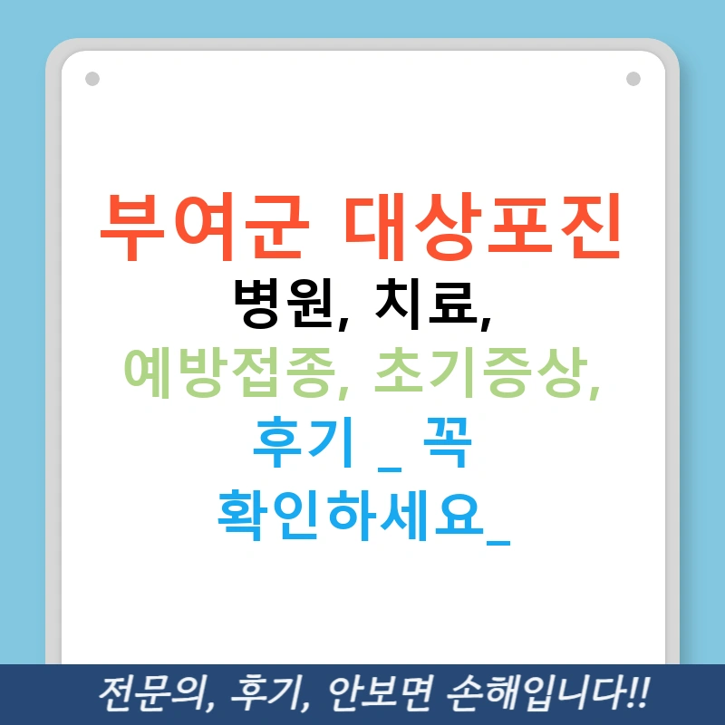 부여군 대상포진 병원, 치료, 예방접종, 초기증상, 후기 - 꼭 확인하세요!