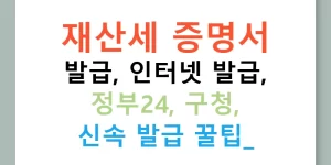 재산세 증명서 발급, 인터넷 발급, 정부24, 구청, 신속 발급 꿀팁!