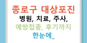 종로구 대상포진 병원, 치료, 주사, 예방접종, 후기까지 한눈에!