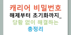 캐리어 비밀번호 해제부터 초기화까지: 당황 없이 해결하는 총정리